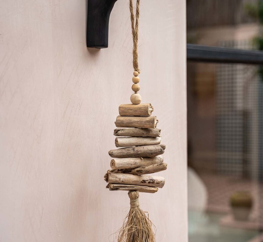 De Raffia Driftwood Hangdecoratie