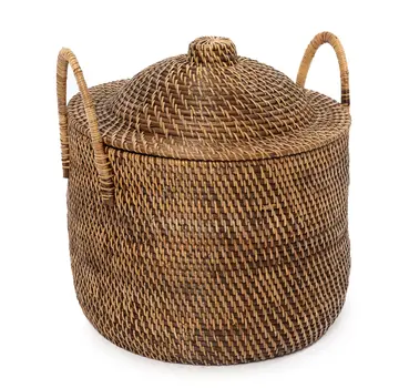 Bazar Bizar Colonial Handles Basket - Natural Brown
