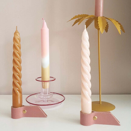 You can buy candle holders online at Koning Bamboe