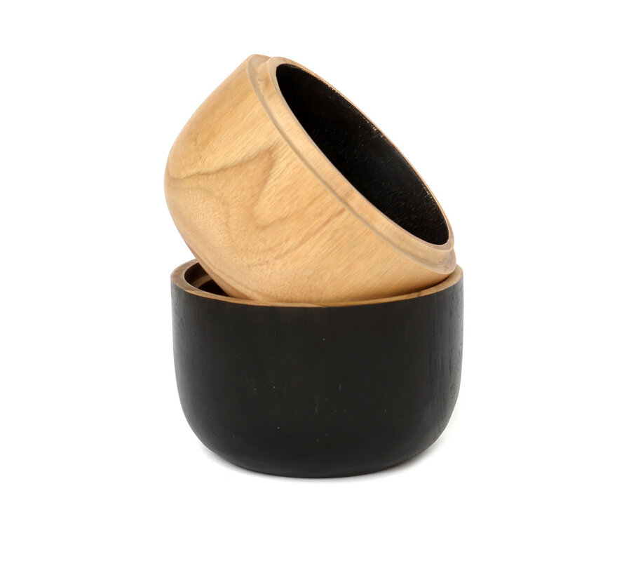 Bondi Double Bowl - Natural/Black