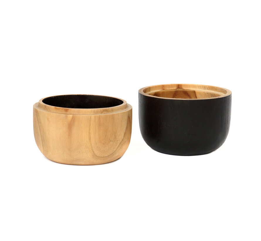 Bondi Double Bowl - Natural/Black