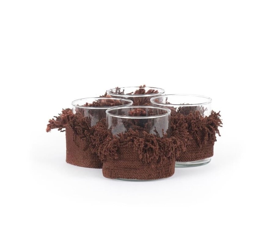 Oh My Gee Candle Holder - Bordeaux Velvet - M