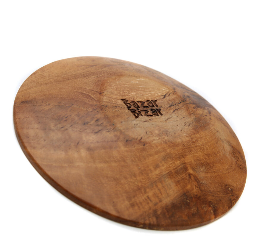 Teak Root Round Plate - XS