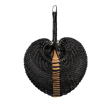 Bazar Bizar Rattan Fan - Black