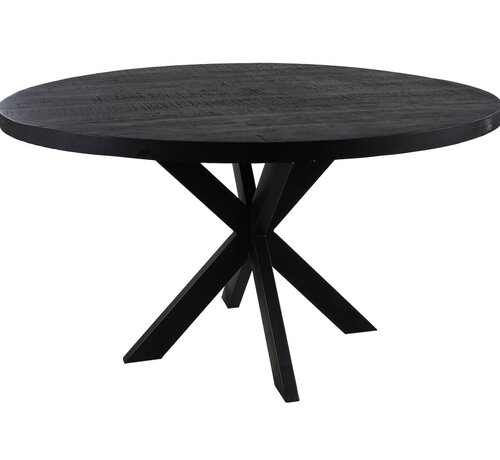 HSM Collection Ronde eettafel Melbourne - ø100 cm - mangohout/ijzer