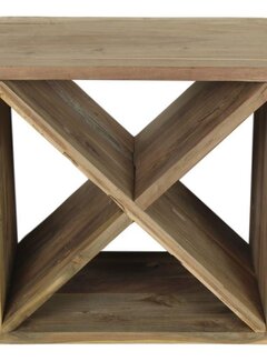 HSM Collection Flessenrek kruis - gerecycled teak