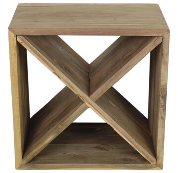 HSM Collection Flessenrek kruis - gerecycled teak