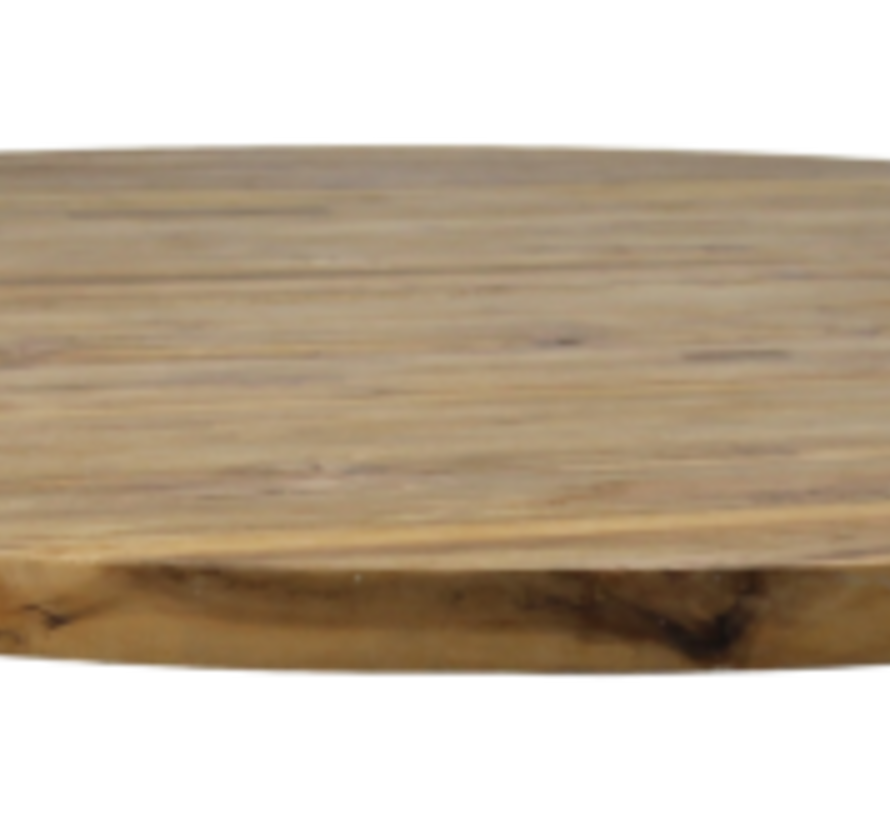 Tafelblad rond - ø120x4 - Naturel - Massief teakhout