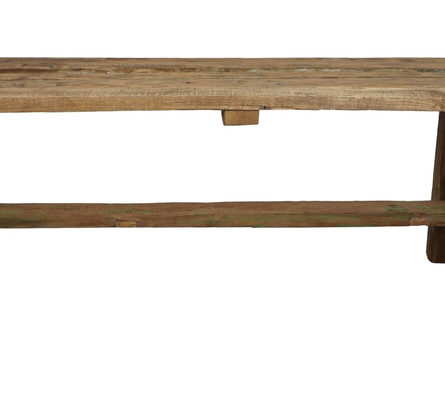 Decoratieve bank Napels - 120 cm - blank - teak