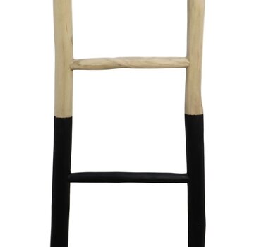 HSM Collection Decoratieve ladder - 45x4x150 - Naturel/zwart - Teak