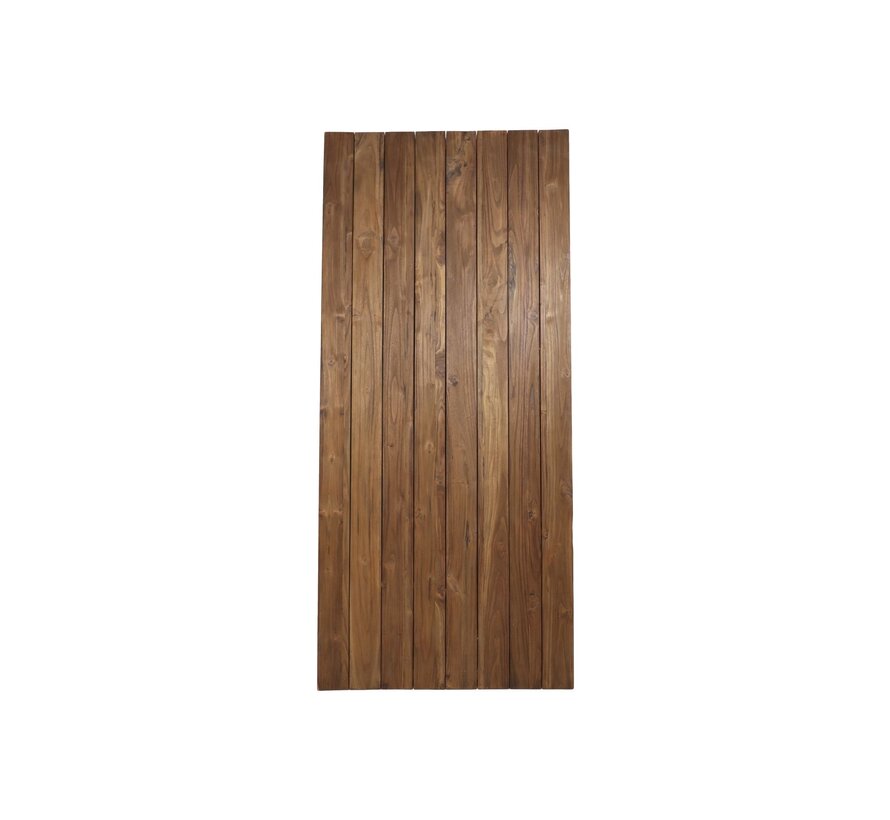 Rechthoekig tuintafelblad - 220x100x4 - Naturel - Teak