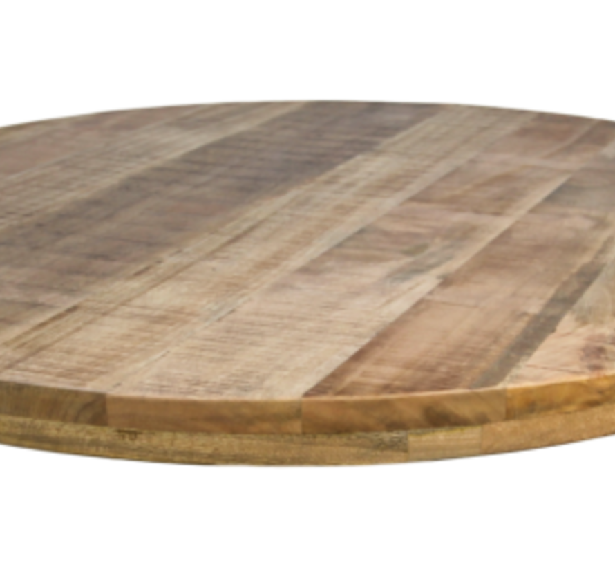 Rond tafelblad Portland - ø120x5 - Naturel - Mangohout