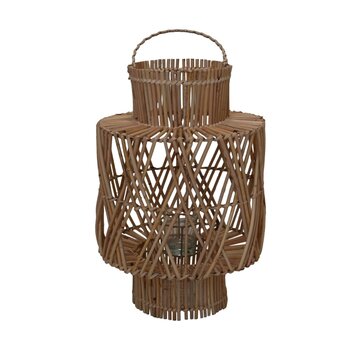 HSM Collection Lantaarn in & outdoor - 38x38x48 - Rotan - naturel