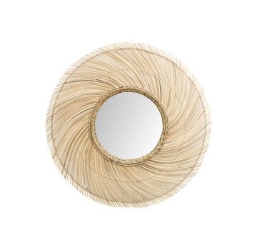 HSM Collection Miroir Mural Rond - ø90 cm - Naturel