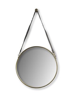 HSM Collection Round Wall Mirror - ø45cm - Gold/Black