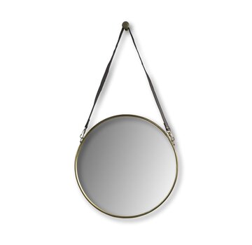 HSM Collection Miroir Mural Rond - ø45cm - Or/Noir