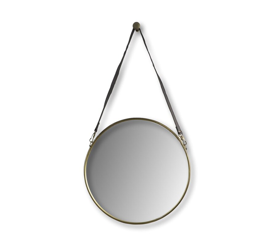 Round Wall Mirror - ø45cm - Gold/Black