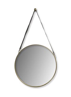 HSM Collection Miroir Mural Rond - ø60cm - Or/Noir