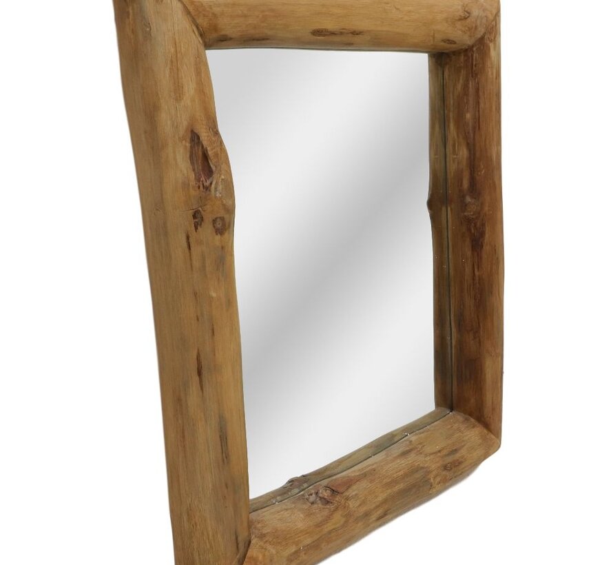 Square Wall Mirror - 50x60cm - Natural