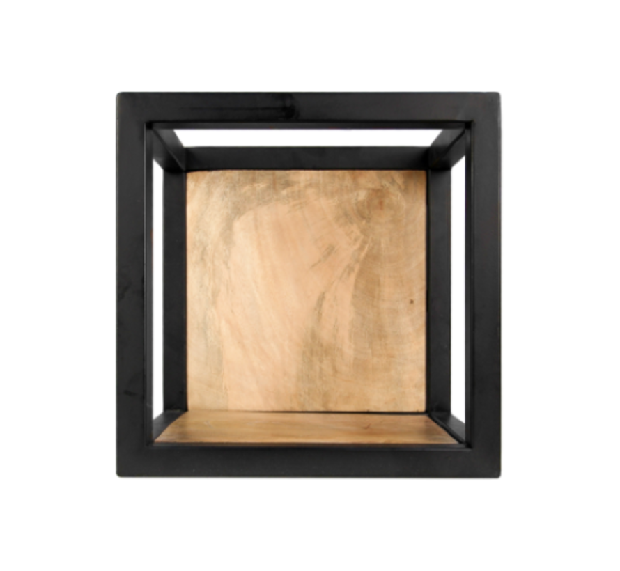 Wall box Levels - 25x25cm - Black/Natural