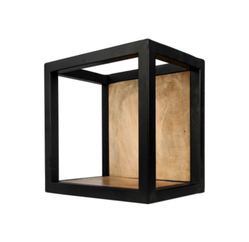 HSM Collection Wall box Levels - 25x25cm - Black/Natural