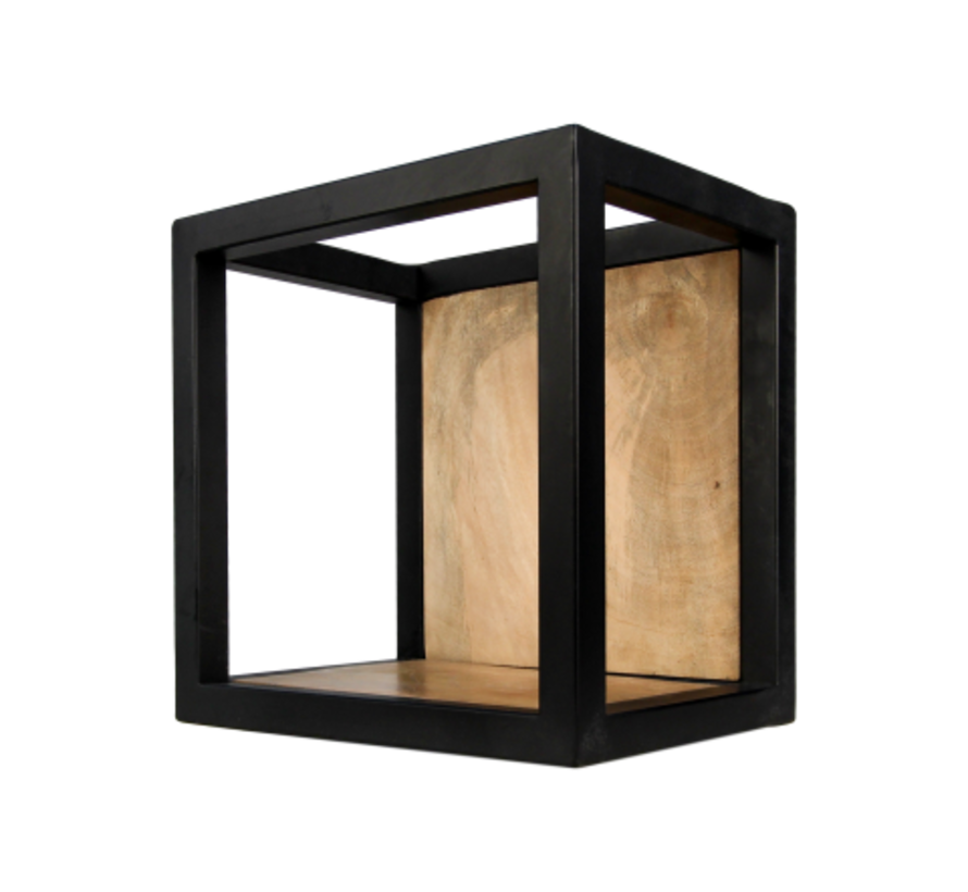 Wall box Levels - 25x25cm - Black/Natural