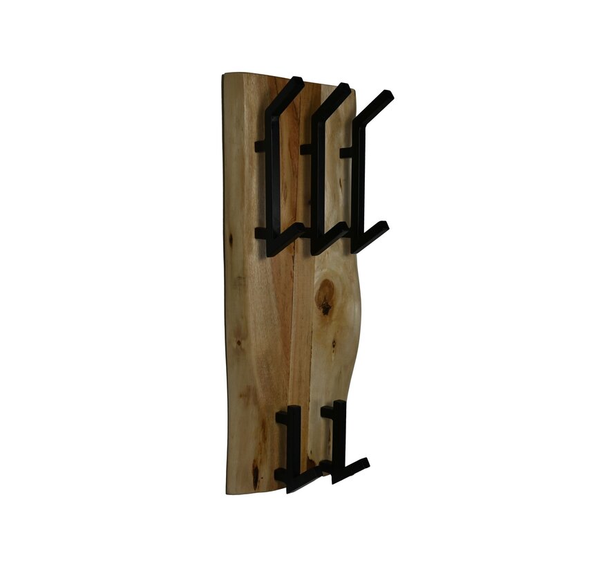 Coat rack - Live Edge - 25x13x60cm - Natural