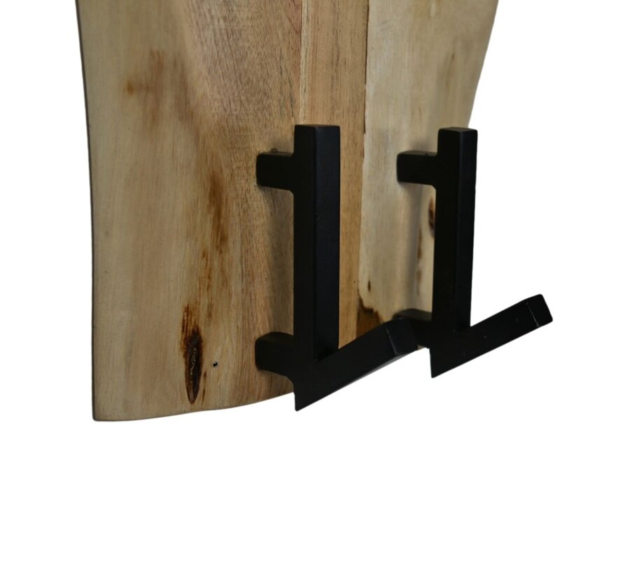 Coat rack - Live Edge - 25x13x60cm - Natural