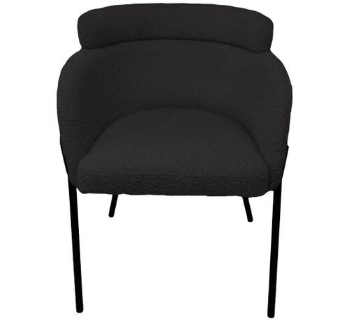 HSM Collection Chaise de salle à manger - Luca - Lot de 2 - Noir