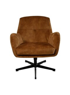 HSM Collection Armchair - Cleveland - 75x73x88cm - Gold/Black