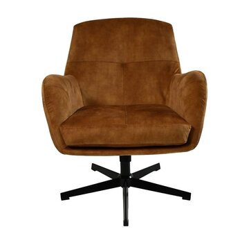 HSM Collection Armchair - Cleveland - 75x73x88cm - Gold/Black