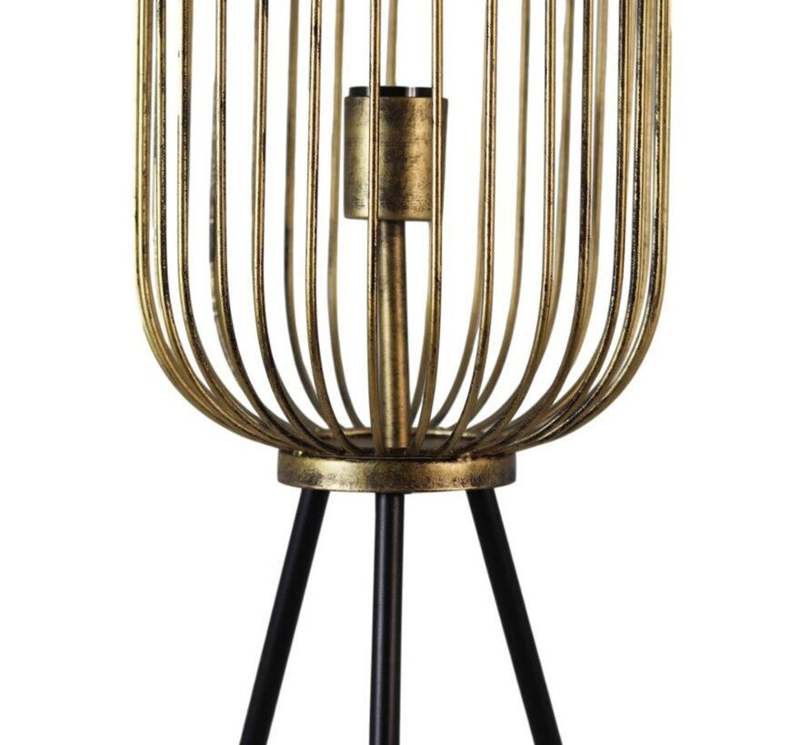 Staande Vloerlamp - ø30x120cm - Goud/Zwart