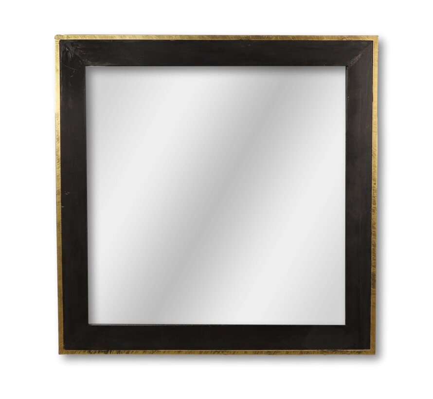 Miroir mural - 90x90cm - Or/Noir