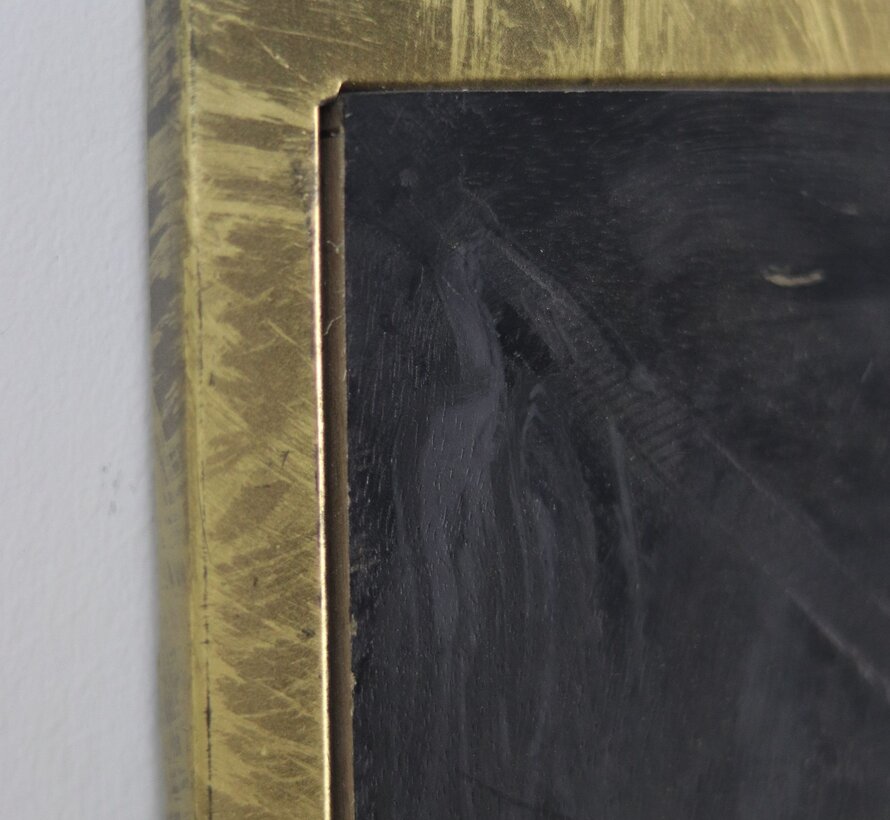 Wall mirror - 90x90cm - Gold/Black