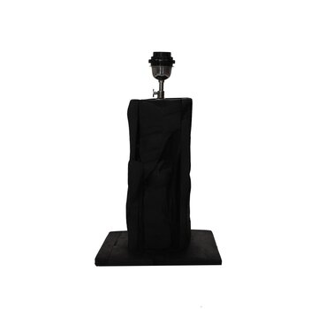 HSM Collection Lampe de Table Carrée - 25x25x50cm - Noir