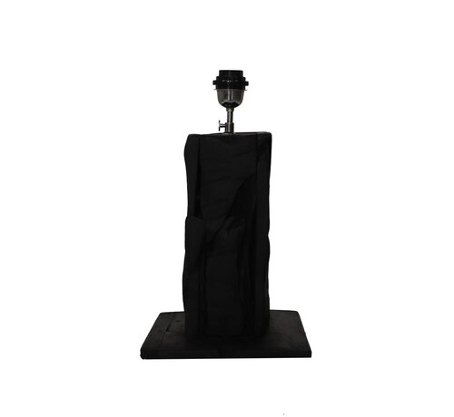 HSM Collection Lampe de Table Carrée - 25x25x50cm - Noir