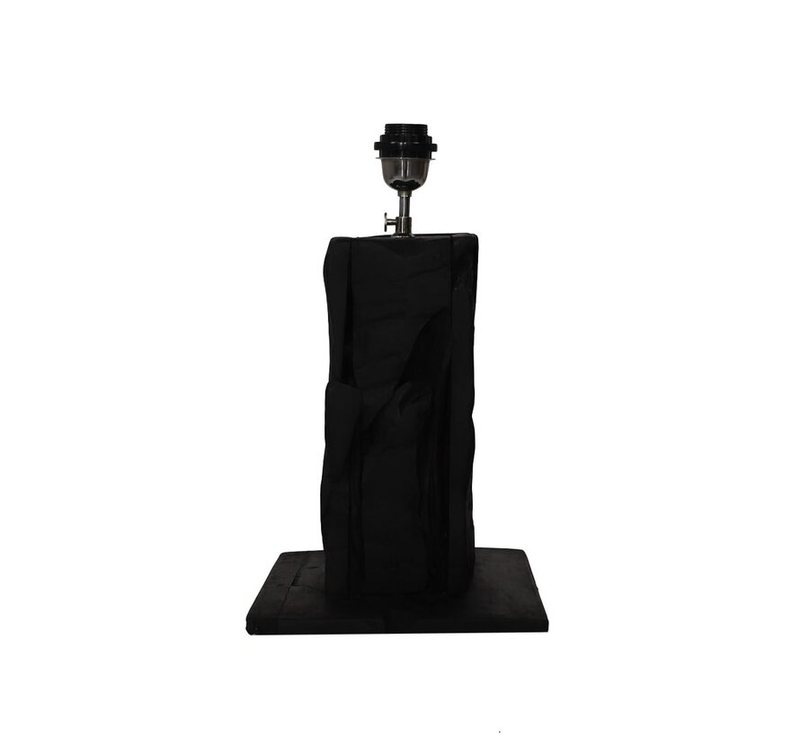 Square Table Lamp - 25x25x50cm - Black