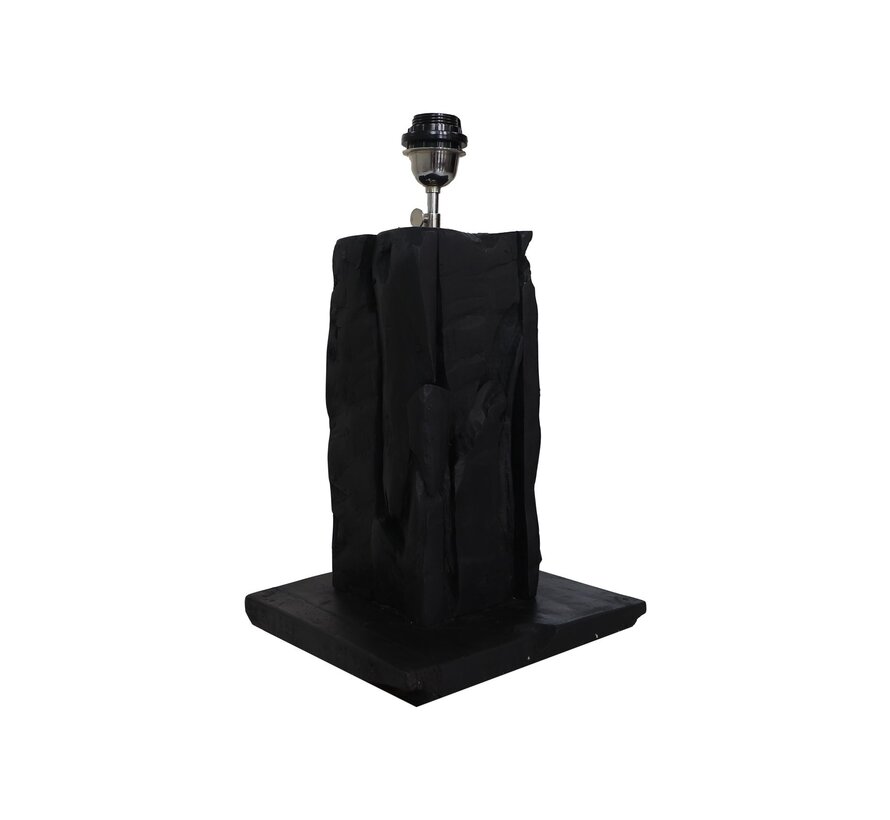 Square Table Lamp - 25x25x50cm - Black