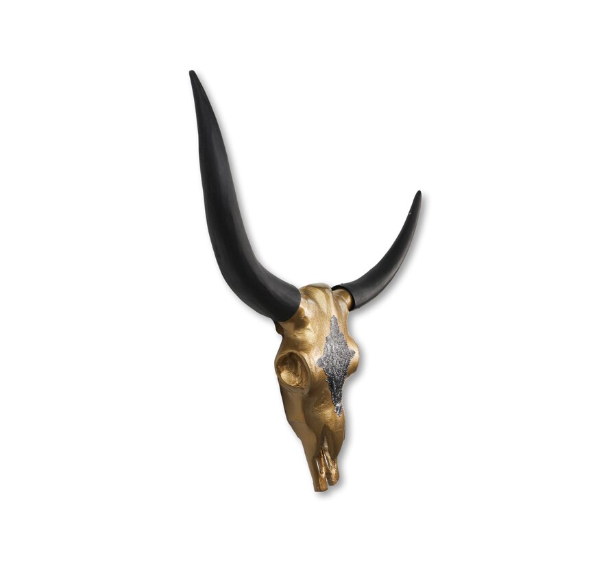 Buffalo head S - 60x60x10cm - Gold/Black