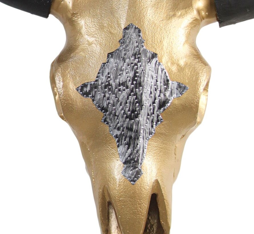 Buffalo head S - 60x60x10cm - Gold/Black