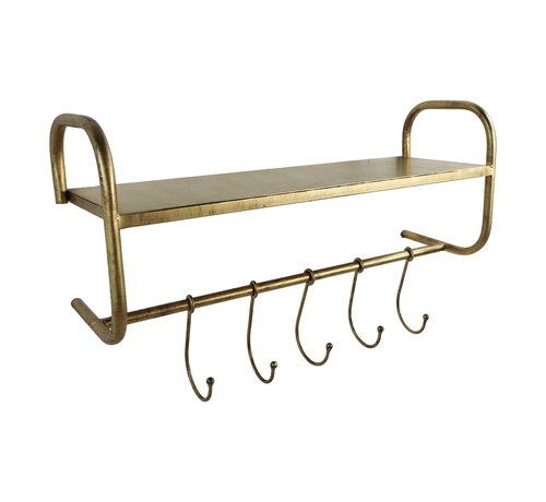 HSM Collection Multifunctional coat rack - 22x65x27cm - Gold