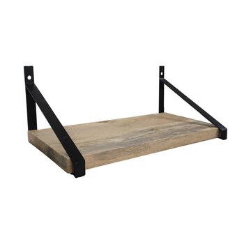 HSM Collection Wall shelf - 50x25x20cm - Natural/Black