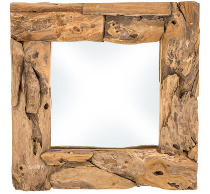Square Wall Mirror - 50x50cm - Natural