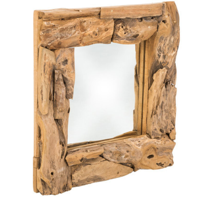 Square Wall Mirror - 50x50cm - Natural