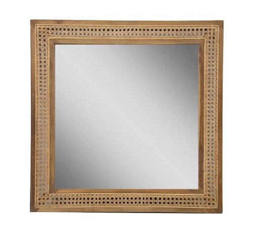 HSM Collection Miroir Carré - 80x3x80cm - Naturel