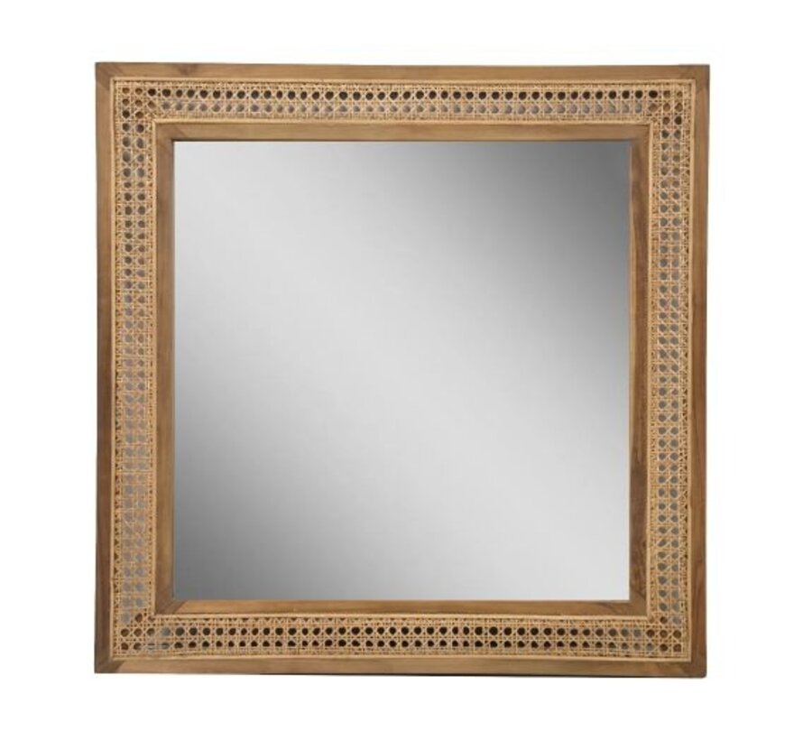 Square Mirror - 80x3x80cm - Natural