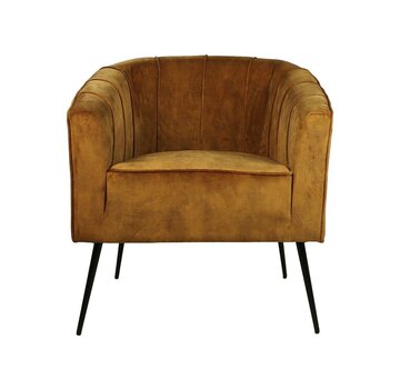 HSM Collection Fauteuil - Chester - 72x71x80cm - Or/Noir