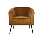 Fauteuil - Chester - 72x71x80cm - Goud/Zwart