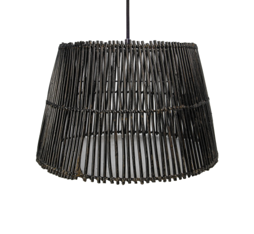 Hanglamp - ø33 cm - rotan - black wash