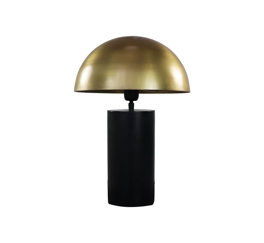 Lampe de table avec abat-jour - 30x30x45cm - Noir/Or